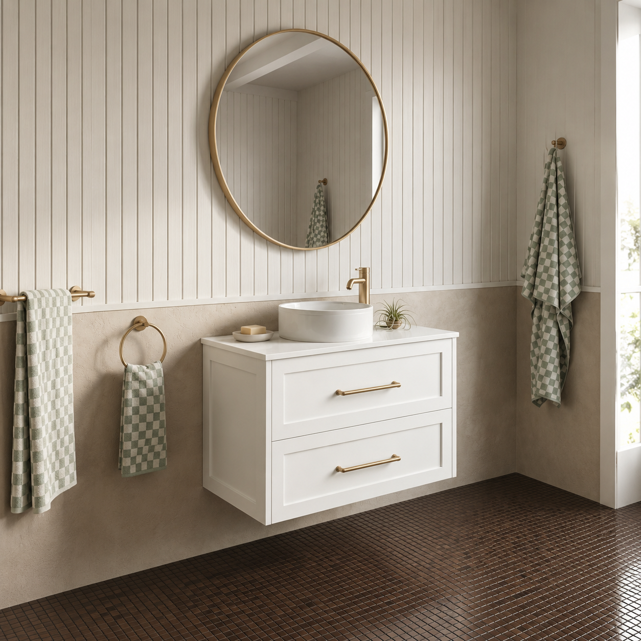 Modern classic Bathroom Vanity Melbourne - Gold
