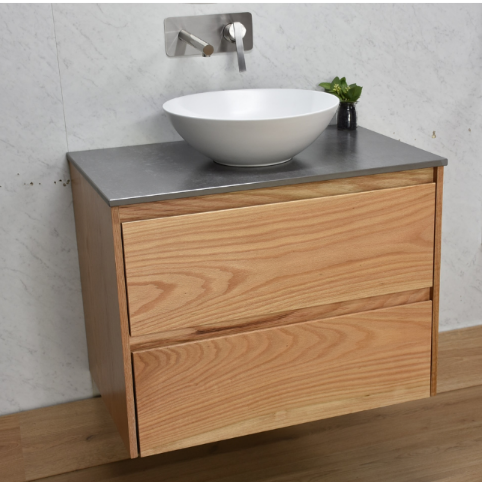 Amazon 900 Wall Hung American Oak natural Timber Bathroom Vanity