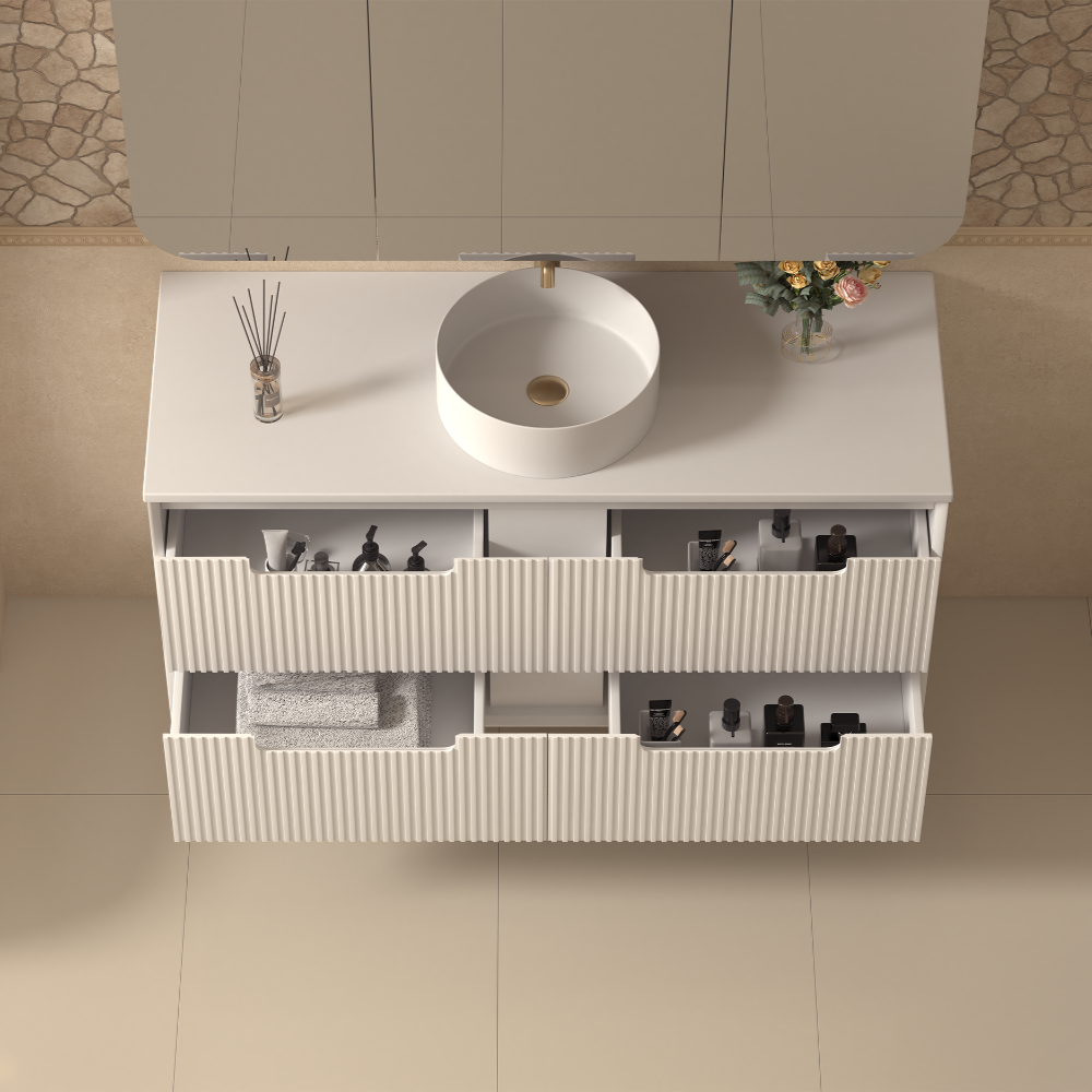 Austin Wall Hung 1200mm Fluted Style Bathroom Vanity - NEW ARRIVAL