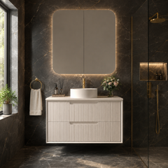 Austin Wall Hung 900mm Fluted Style Bathroom Vanity - NEW ARRIVAL