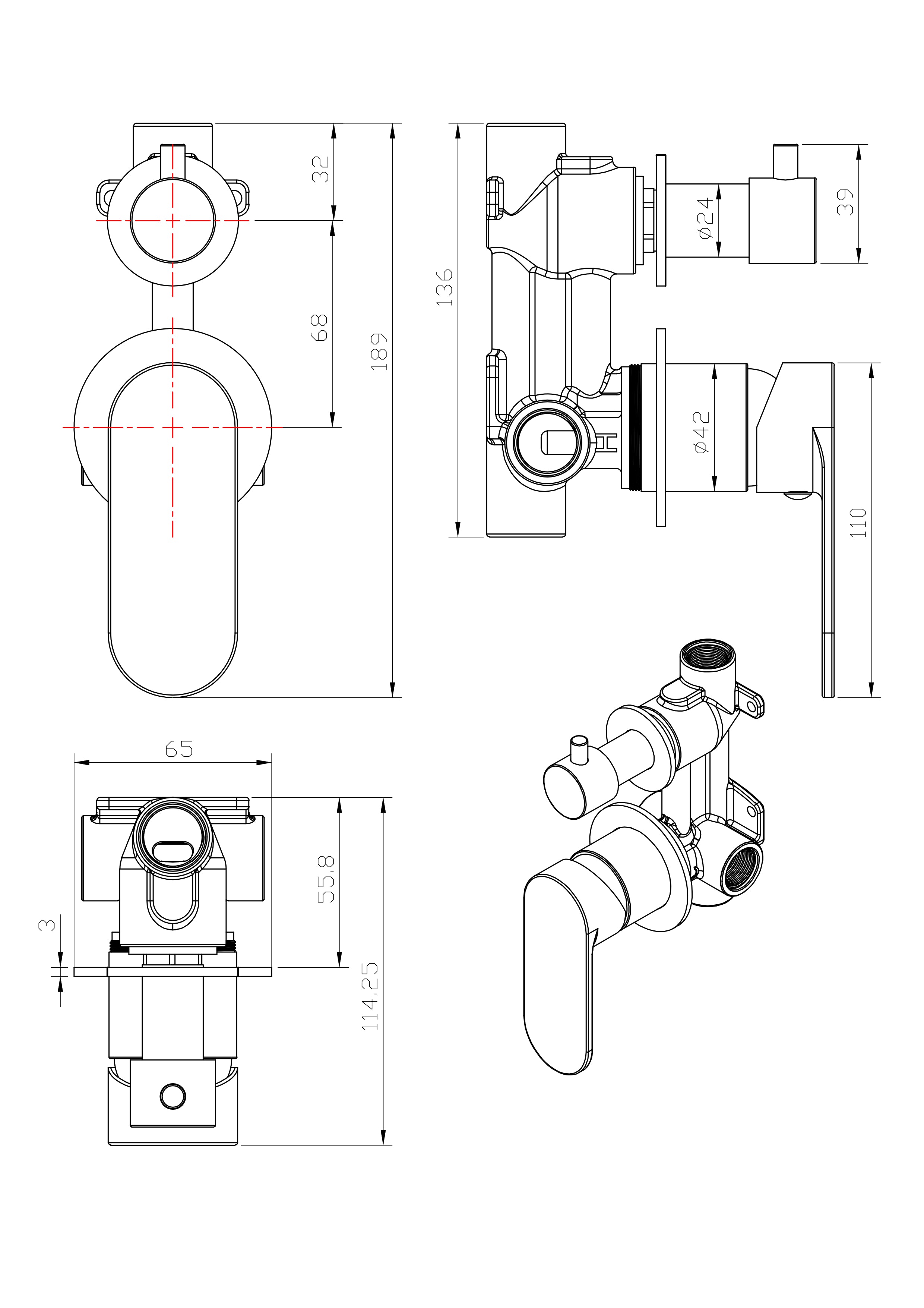Ayla Shower Mixer Diverter