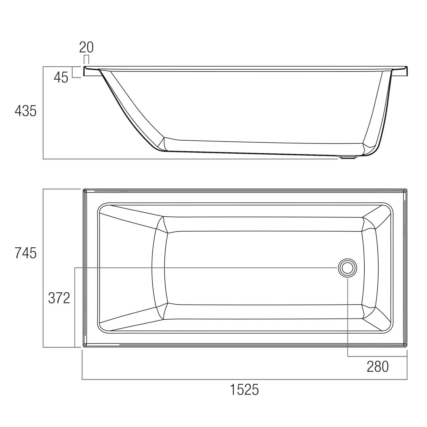 Inset Bath tub - Louve