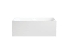 STUDIO SQUARE FREESTANDING Back to Wall Bath 1500mm White Acrylic