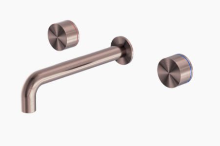 Nero Kara Wall Basin/Bath Set 217mm Spout