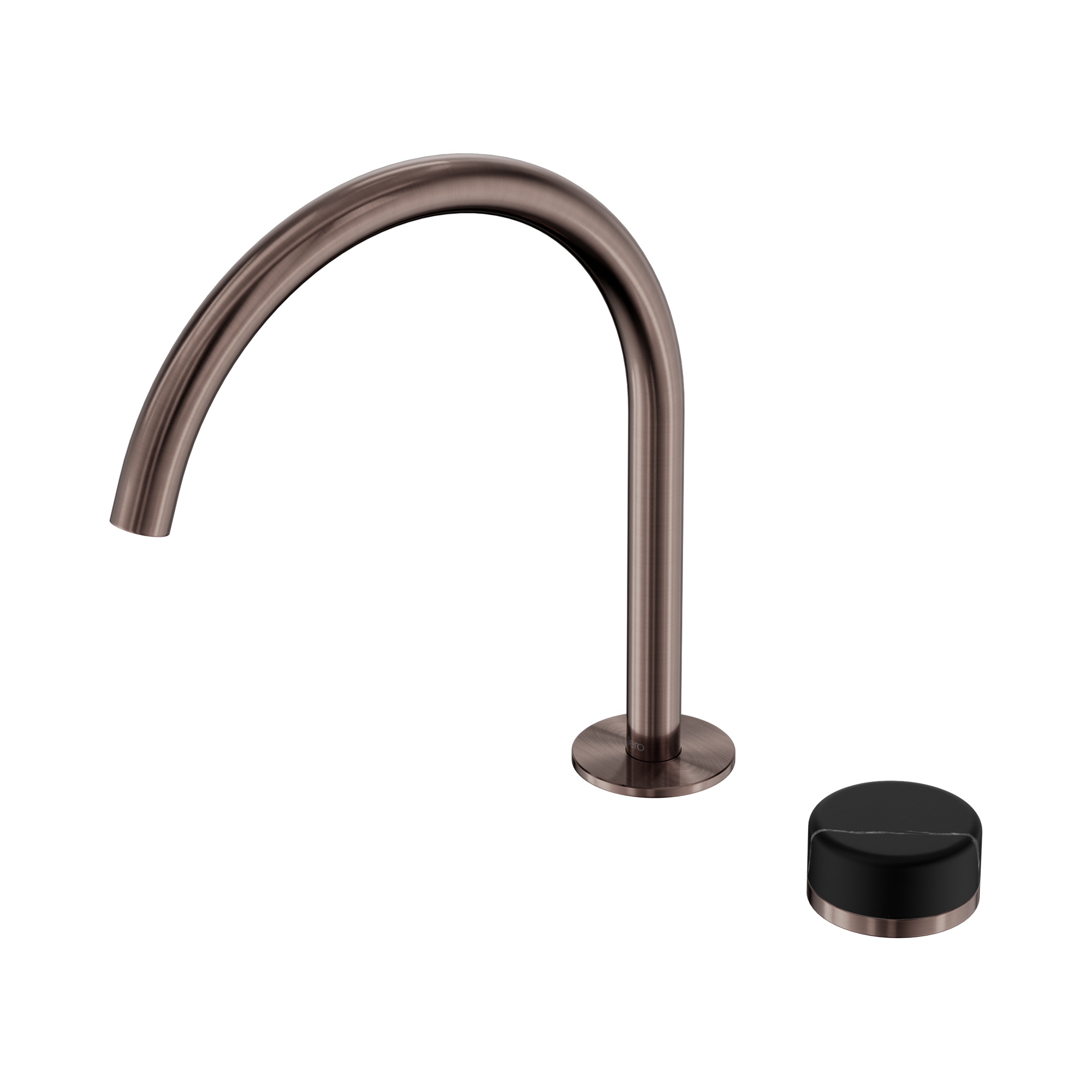 Serenity Progressive Bath/Kitchen Mixer Arc Spout With Marquina Black Handle
