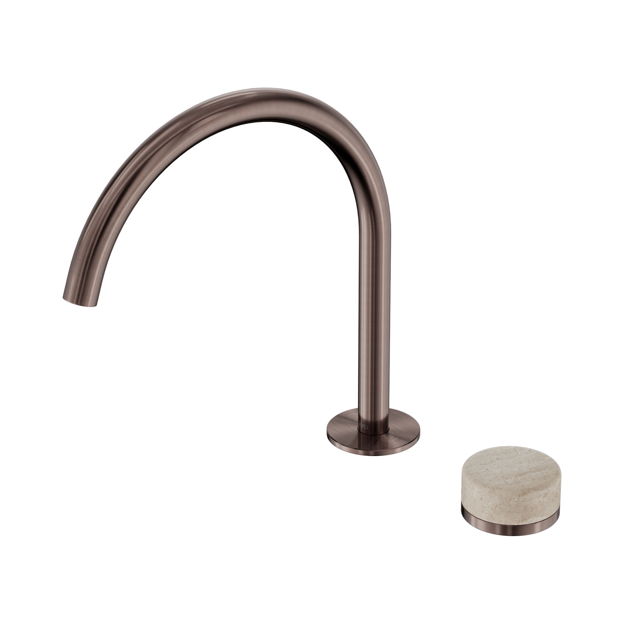 Serenity Progressive Bath/Kitchen Mixer Arc Spout With Rome Travertine Handle
