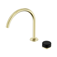 Serenity Progressive Bath/Kitchen Mixer Arc Spout With Marquina Black Handle