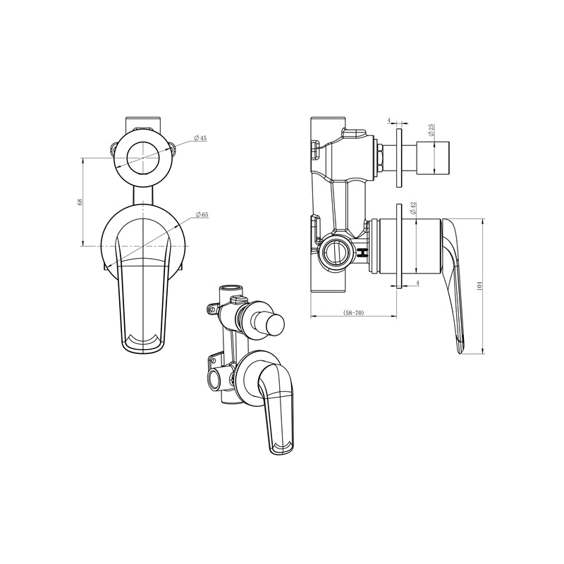 Berlin Wall Mixer with Diverter