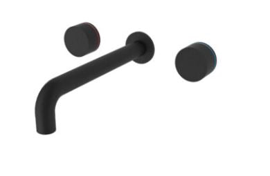 Nero Kara Wall Basin/Bath Set 217mm Spout