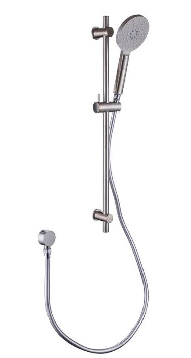 'STEEL' Round Multifunction Sliding Shower On Rail