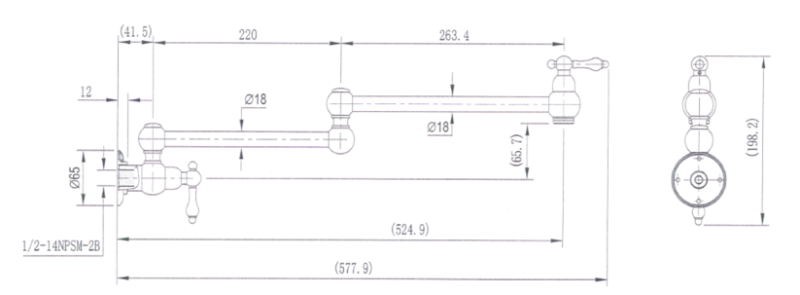 Bordeaux Kitchen Pot Filler BOR020