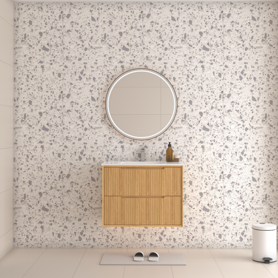 Berlin Wall Hung 750mm Timber Fluted Vanity