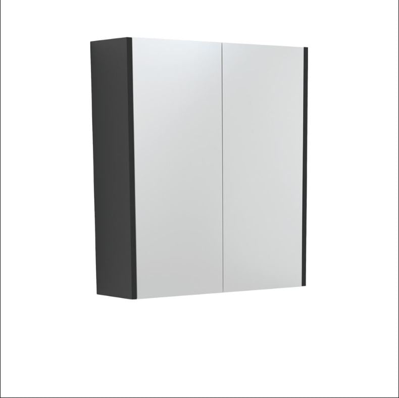 Mirror Cabinet with Coloured Side Panels and Interior