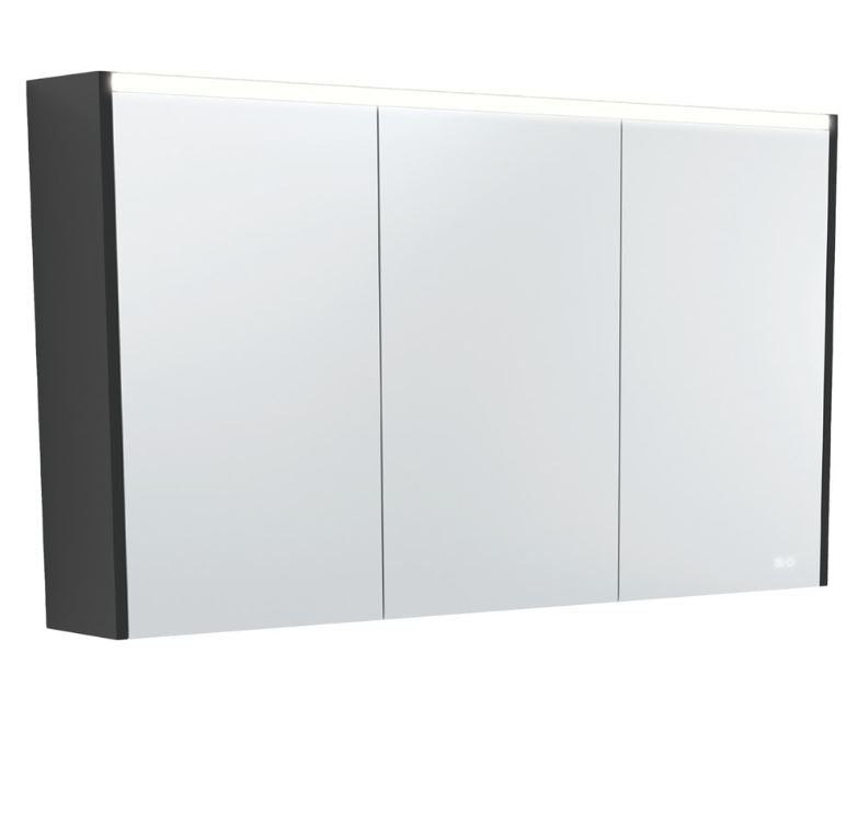 LED Mirror Cabinet with Coloured Side Panels and Interior