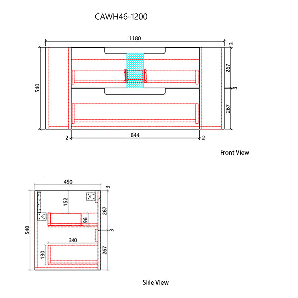 Curva Wall Hung 1200mm