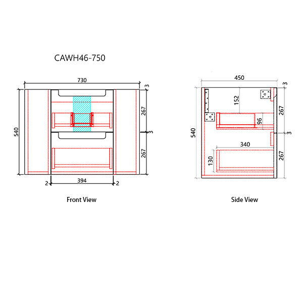 Curva Wall Hung 750mm