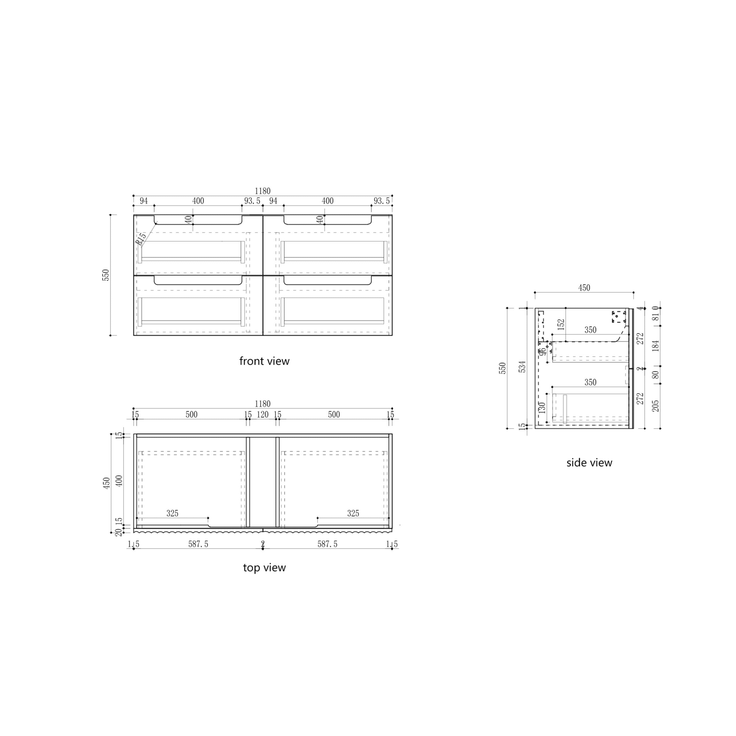Lovina Wall Hung Vanity - 1200mm