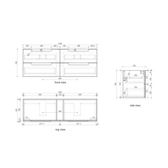 Lovina Wall Hung Vanity - 1500mm