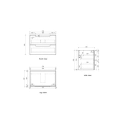 Lovina Wall Hung Vanity - 750mm