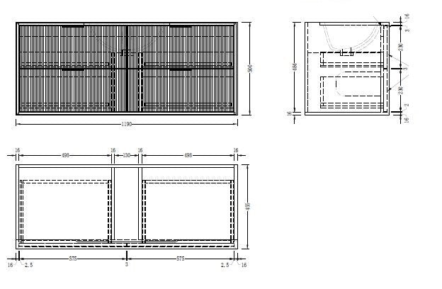 Ariana Wall Hung 1200mm Fluted Style Bathroom Vanity