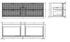 Ariana Wall Hung 1500mm Single Basin Fluted Style Bathroom Vanity