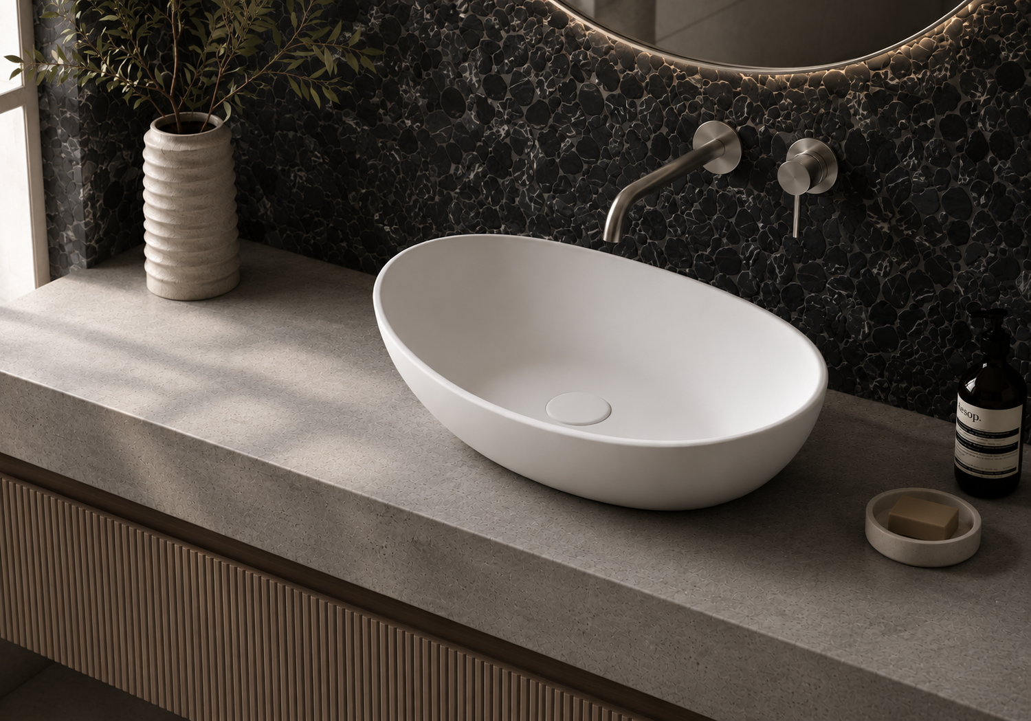 Regent Solid surface Oval basin