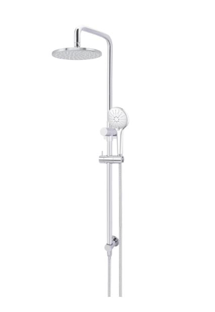 Round Combination Shower Rail, 200mm Rose, Three-Function Hand Shower