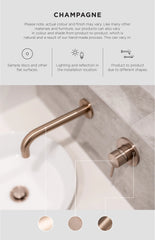 Meir ROUND WALL MIXER TRIM KIT (IN-WALL BODY NOT INCLUDED) CHAMPAGNE