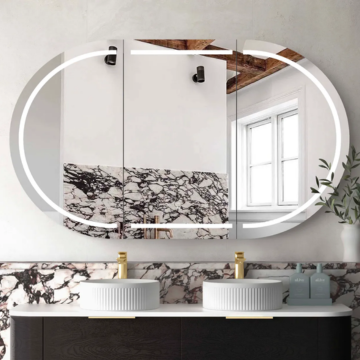 LED Bondi Shaving Cabinet Black Oak - Multiple Sizes Available