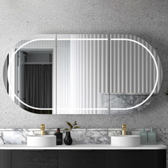 LED Bondi Shaving Cabinet Black Oak - Multiple Sizes Available