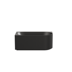 Capri Matte Black Corner Fluted Bath