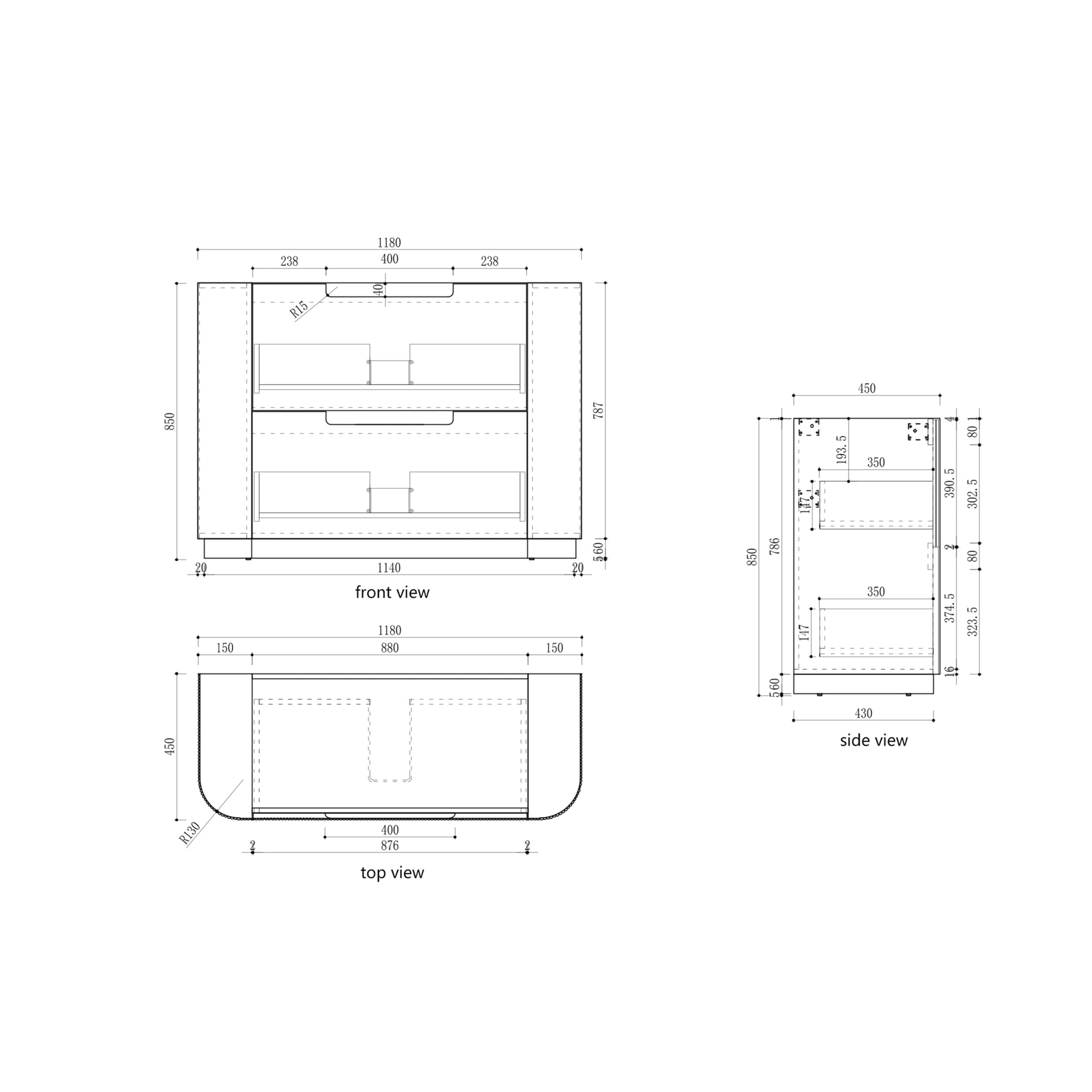Curva Freestanding 1200mm