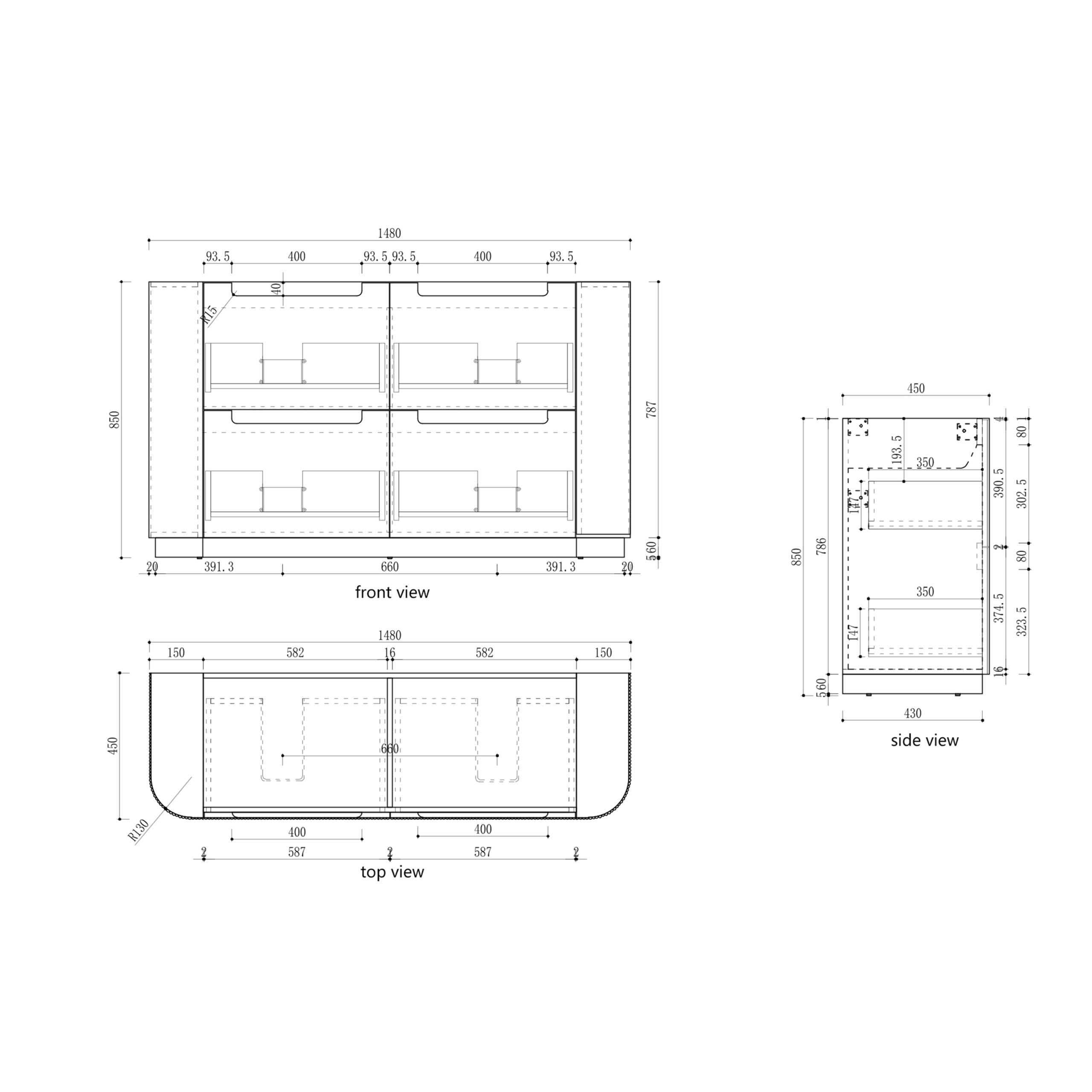 Curva Freestanding 1500mm