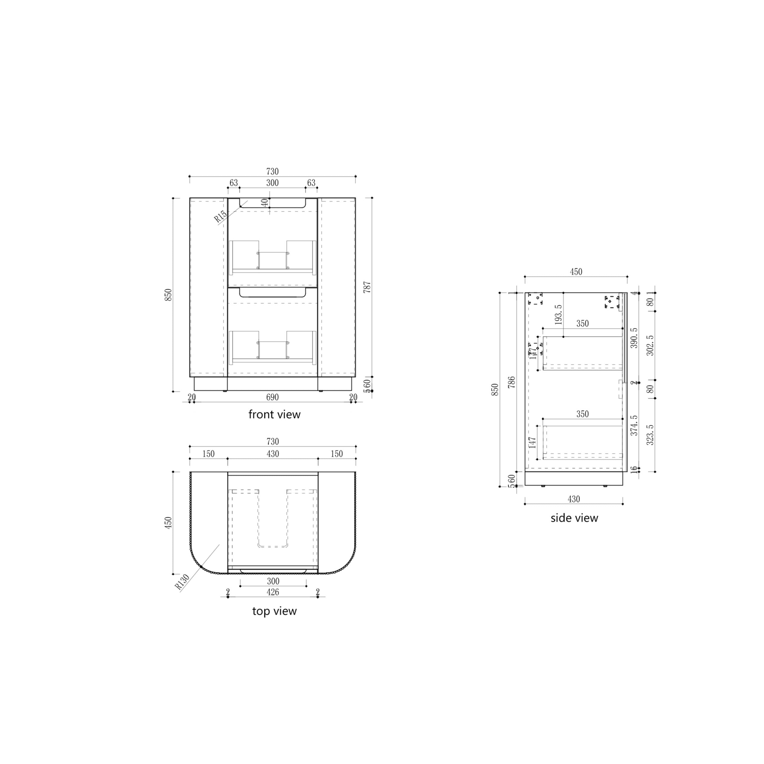 Curva Freestanding 750mm
