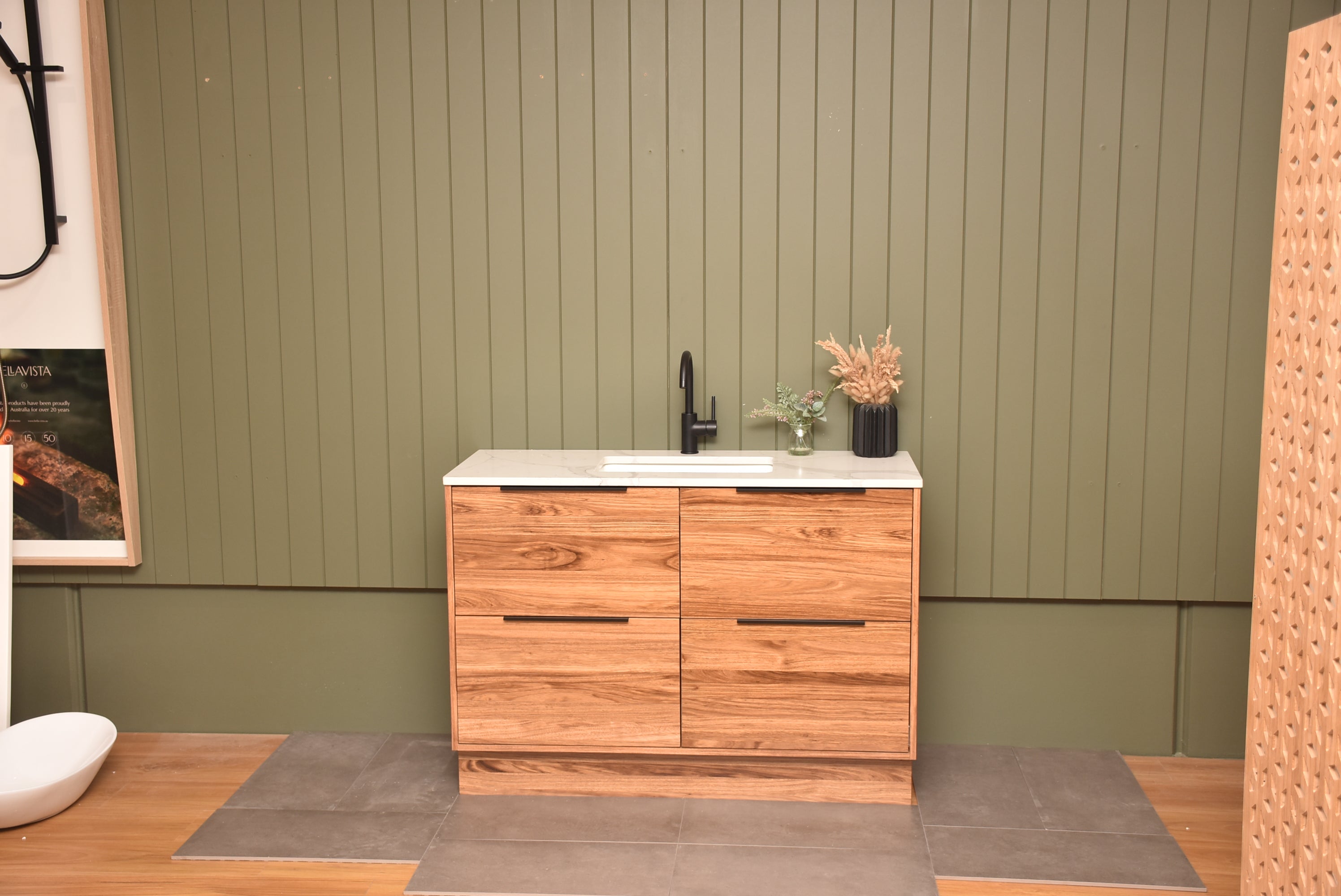 OXFORD TIMBER VANEER 1200MM WALL HUNG BATHROOM VANITY