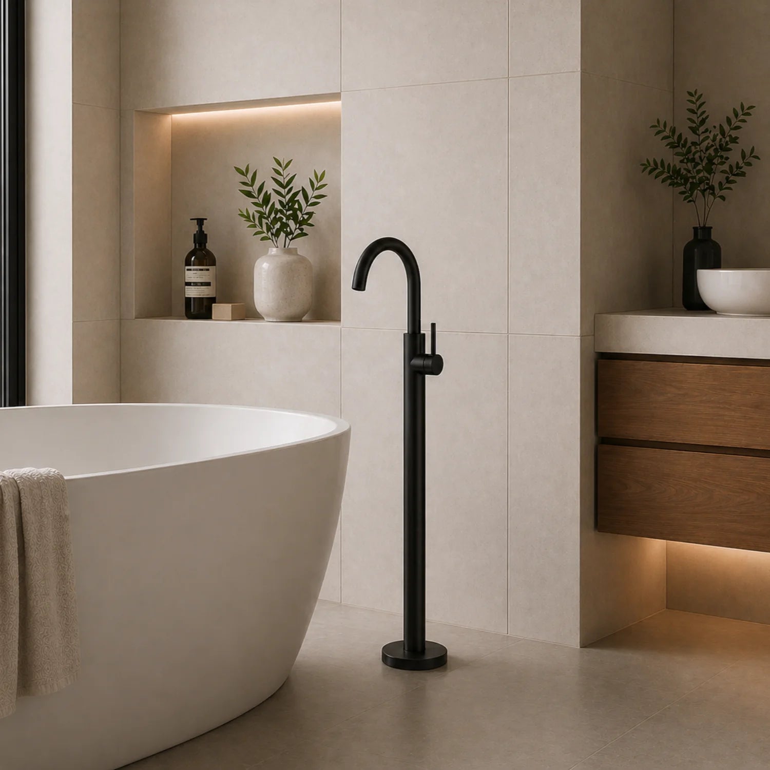 Luna Freestanding Bath Mixer