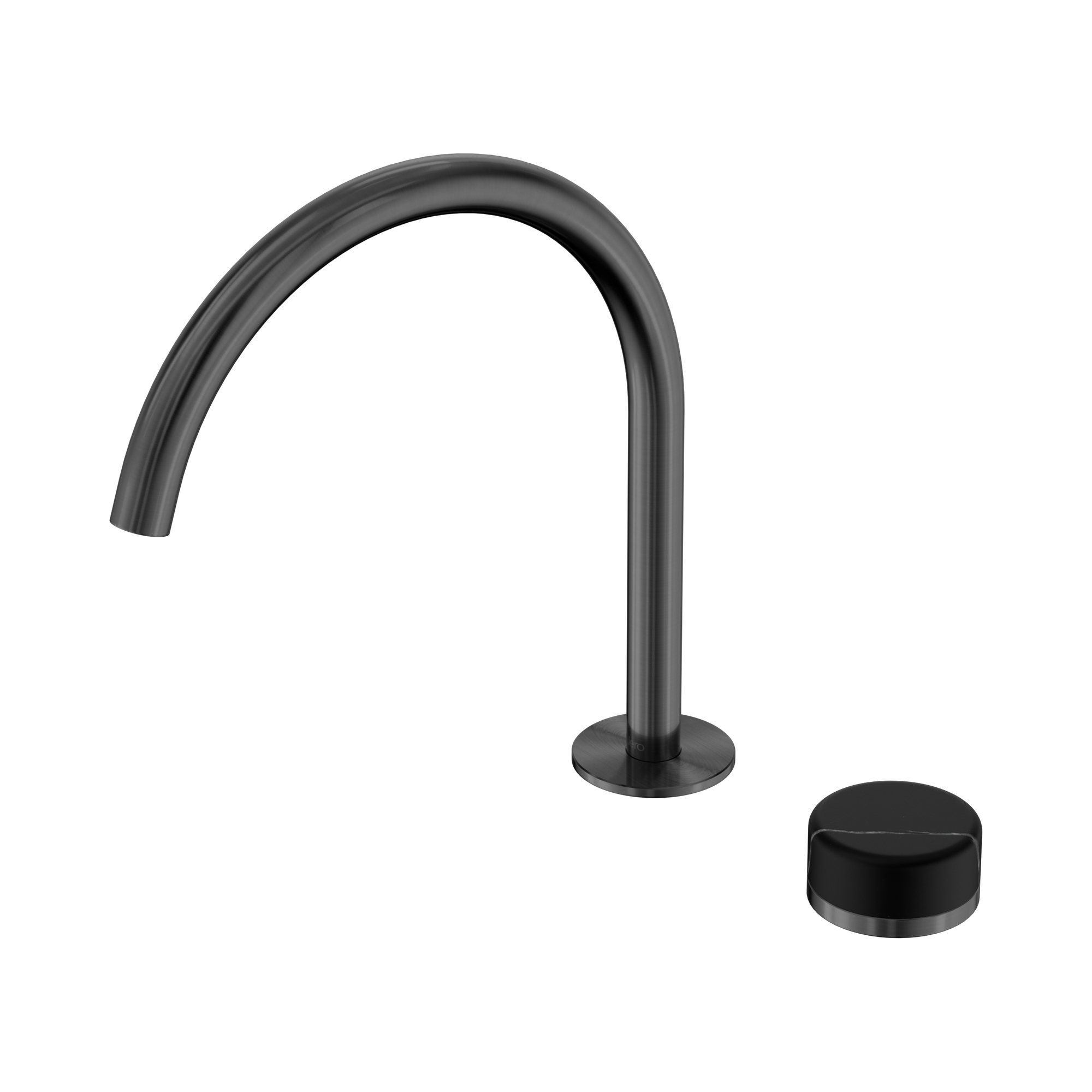 Serenity Progressive Bath/Kitchen Mixer Arc Spout With Marquina Black Handle