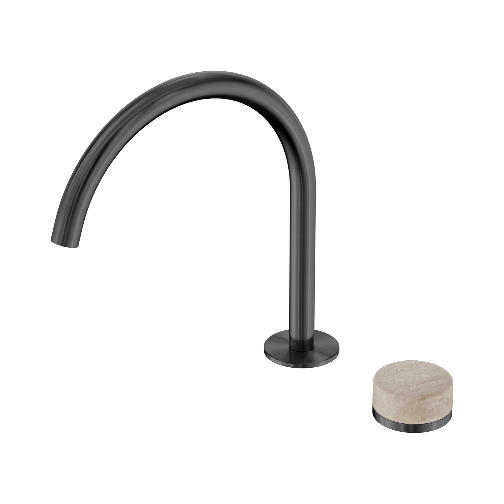 Serenity Progressive Bath/Kitchen Mixer Arc Spout With Rome Travertine Handle