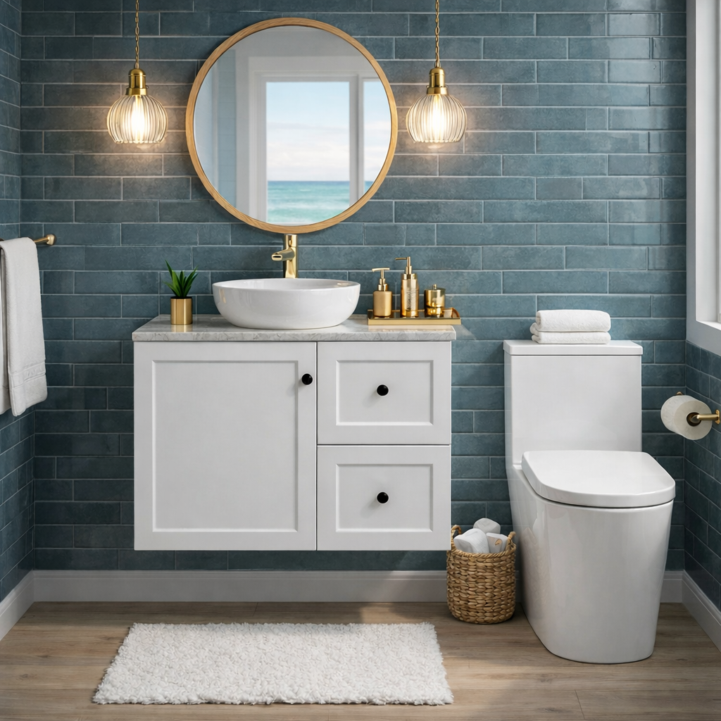 George Wall Hung 750mm Hampton Shaker Style Bathroom Vanity