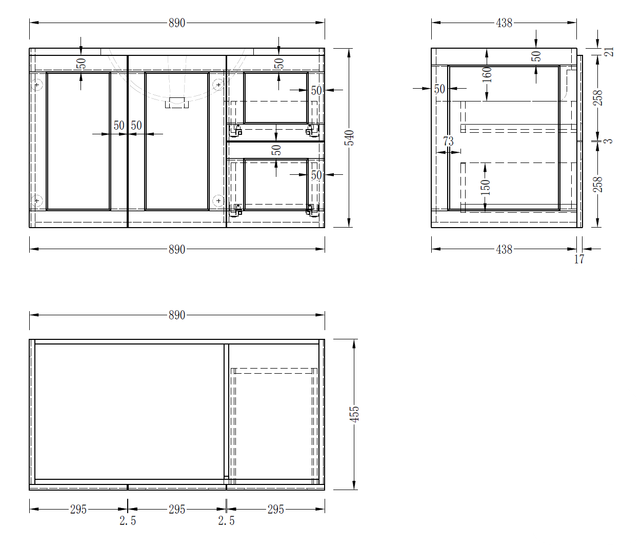 George Wall Hung 900mm Hampton Shaker Style Bathroom Vanity