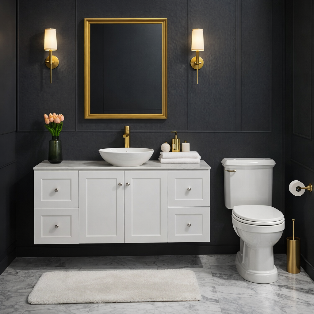 George Wall Hung 1200mm Hampton Shaker Style Bathroom Vanity