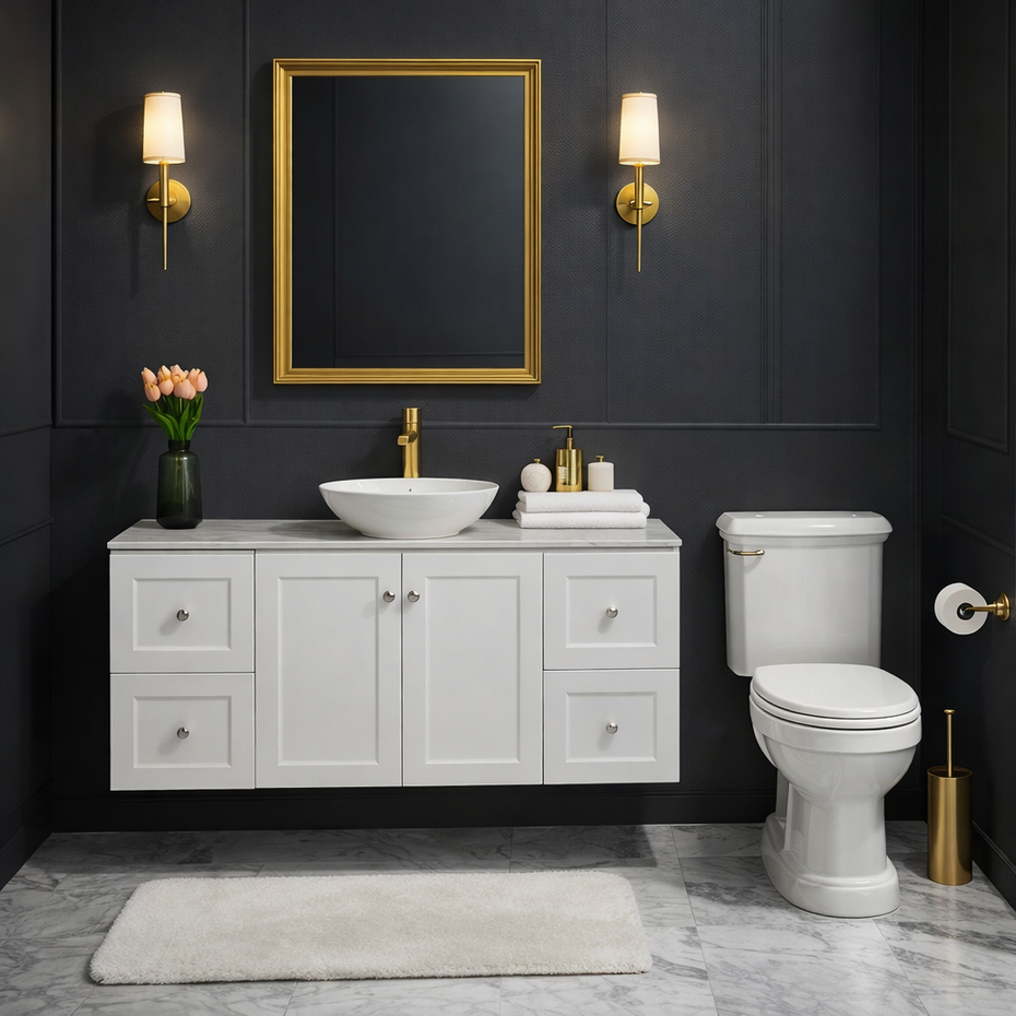 George Wall Hung 1200mm Hampton Shaker Style Bathroom Vanity