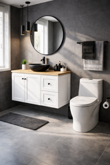 George Wall Hung 900mm Hampton Shaker Style Bathroom Vanity