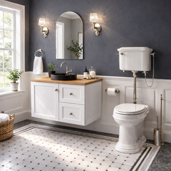 George Wall Hung 750mm Hampton Shaker Style Bathroom Vanity