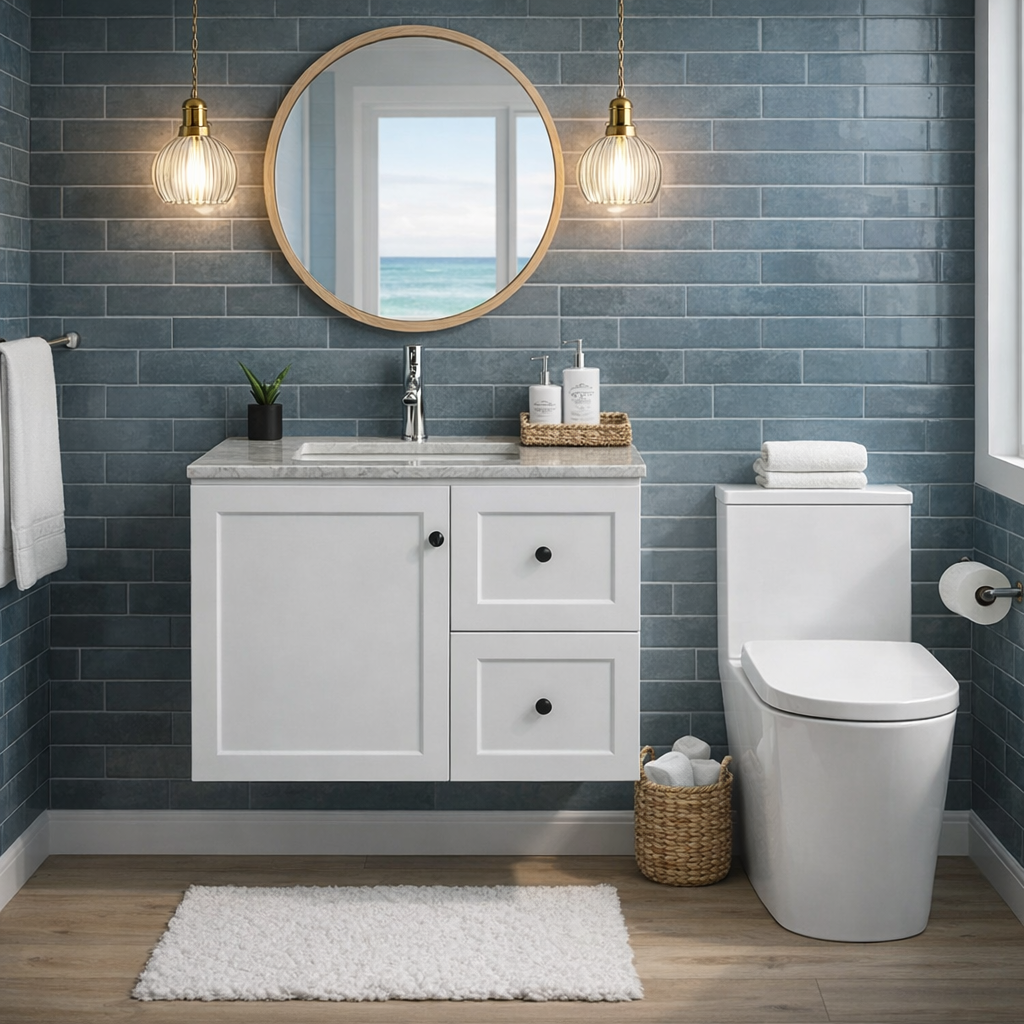 George Wall Hung 750mm Hampton Shaker Style Bathroom Vanity