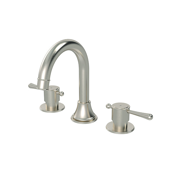 Harrington Three Hole Basin Set with Lever Handle