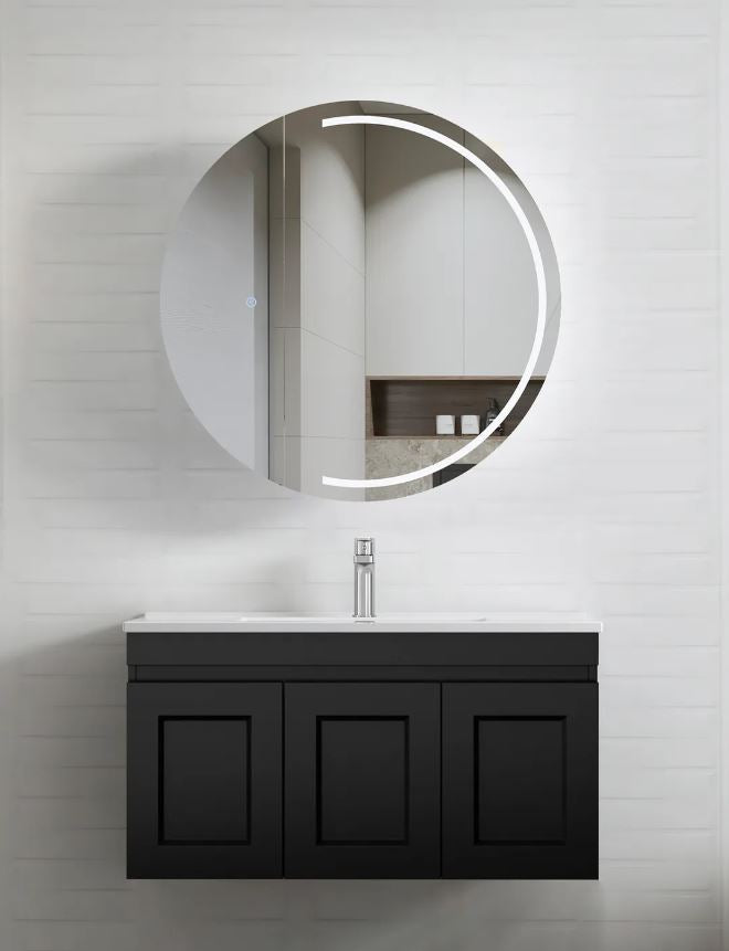 Hampton Mark II Satin Black Vanity - Cabinet Only