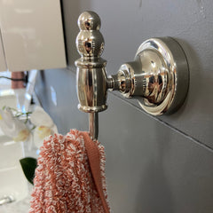 Hamptons Style CLASSIC TOWEL HOOK - ABBEY Chrome   - SALE