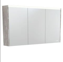 LED Mirror Cabinet with Coloured Side Panels and Interior
