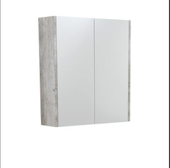 Mirror Cabinet with Coloured Side Panels and Interior